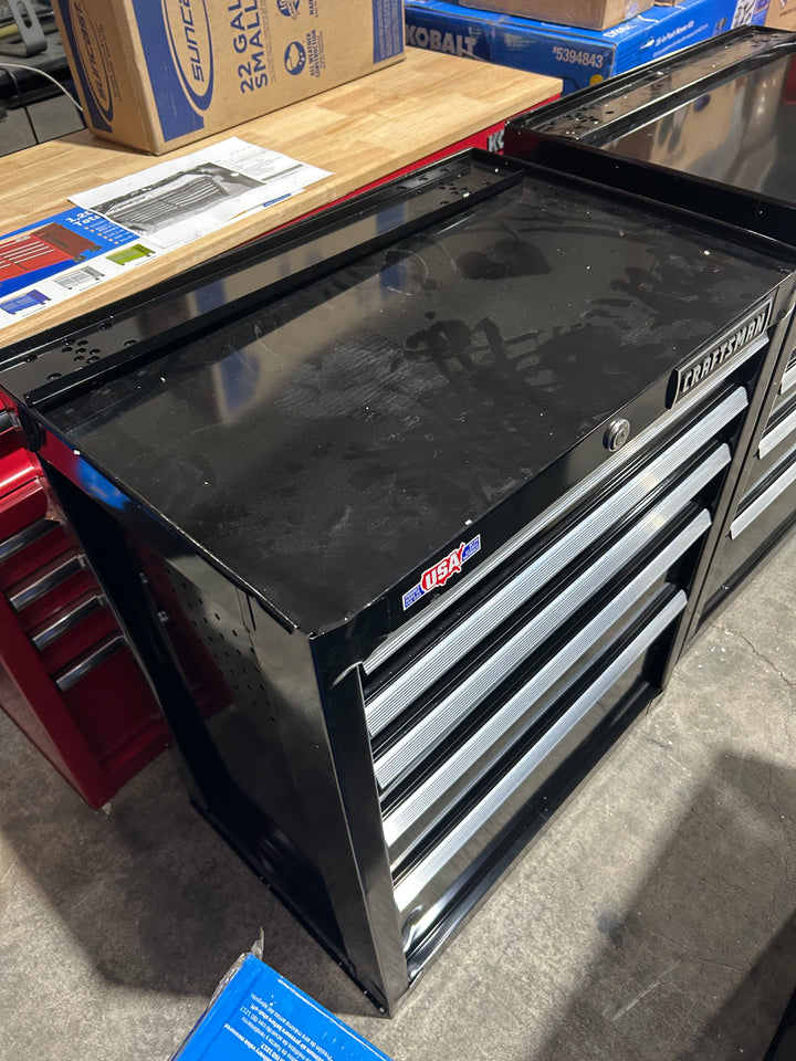 CRAFTSMAN 2000 Series 26.5-in W x 37.5-in H 5 -Drawer Steel Rolling Tool Cabinet ( Black ) (damaged)