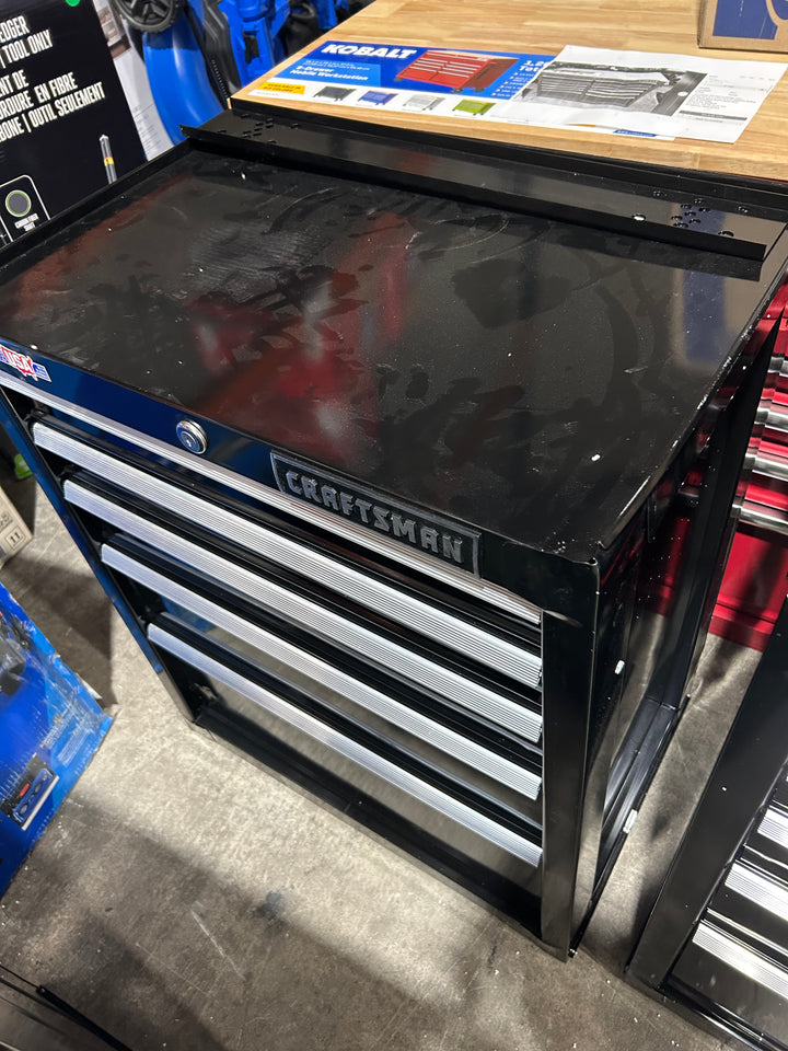 CRAFTSMAN 2000 Series 26.5-in W x 37.5-in H 5 -Drawer Steel Rolling Tool Cabinet ( Black ) (damaged)
