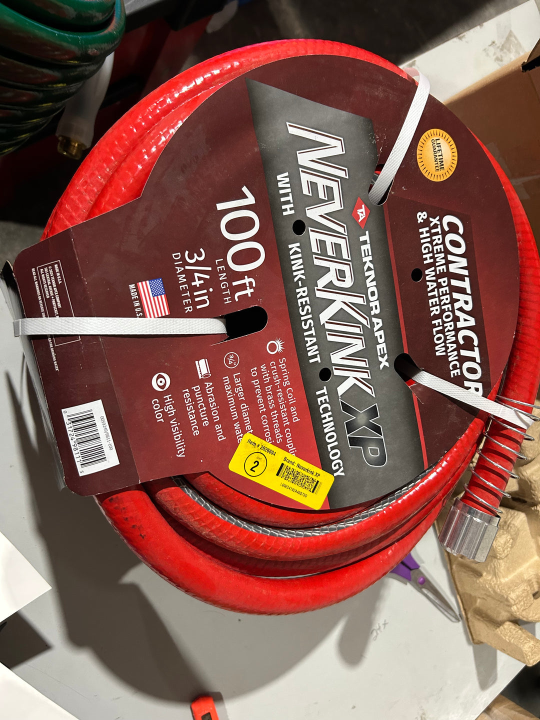 Neverkink XP Teknor Apex 3/4-in x 100-ft Contractor -Duty Kink Free Vinyl Red Coiled Hose (new)