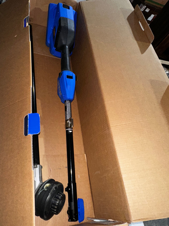 Desbrozadora de hilo a batería Kobalt Gen4 de 40 voltios y 15 pulgadas con eje recto y capacidad para accesorios de 4 Ah (batería y cargador incluidos)
