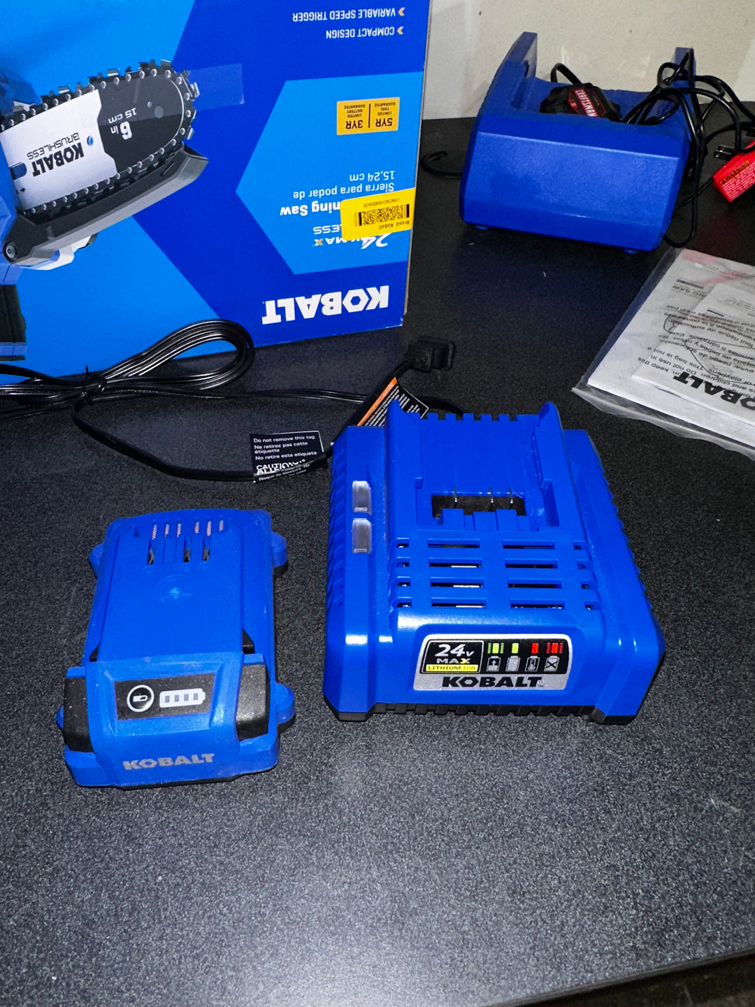 Kobalt 24-volt 6-in Battery 2.0 Ah Chainsaw Battery Included Charger Included (used)