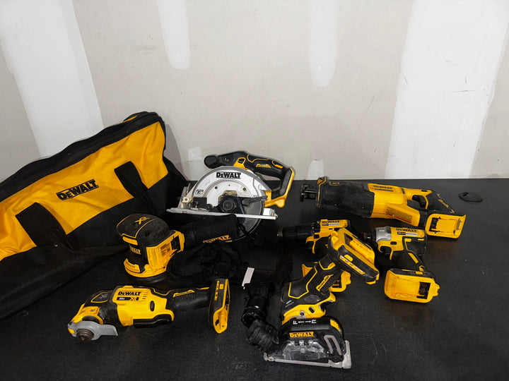 DEWALT 20V MAX 7-TOOL COMBO KIT (Used)(Bare tool)