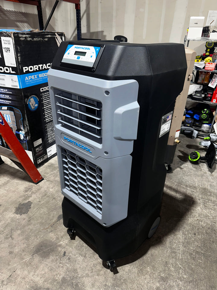 Portacool Apex 500 - WiFi High Velocity 800-CFM 5 -Speed Outdoor Portable Evaporative Cooler for 500-sq ft (Motor Included) (open box)
