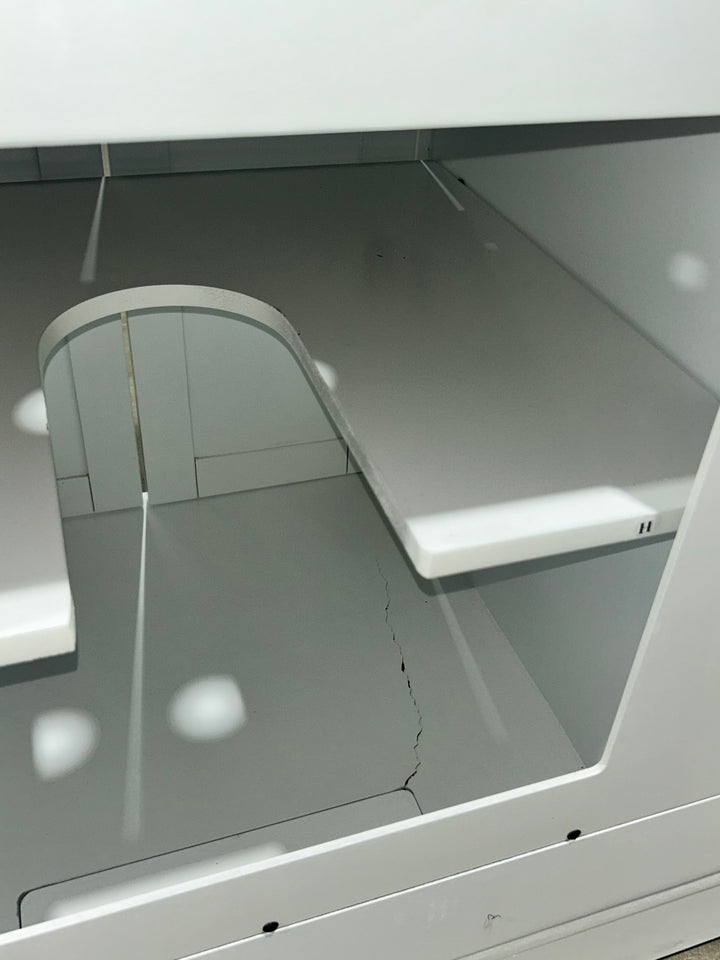 allen + roth Roveland 48-in White Undermount Single Sink Bathroom Vanity with Natural Carrara Natural Marble Top (damaged)