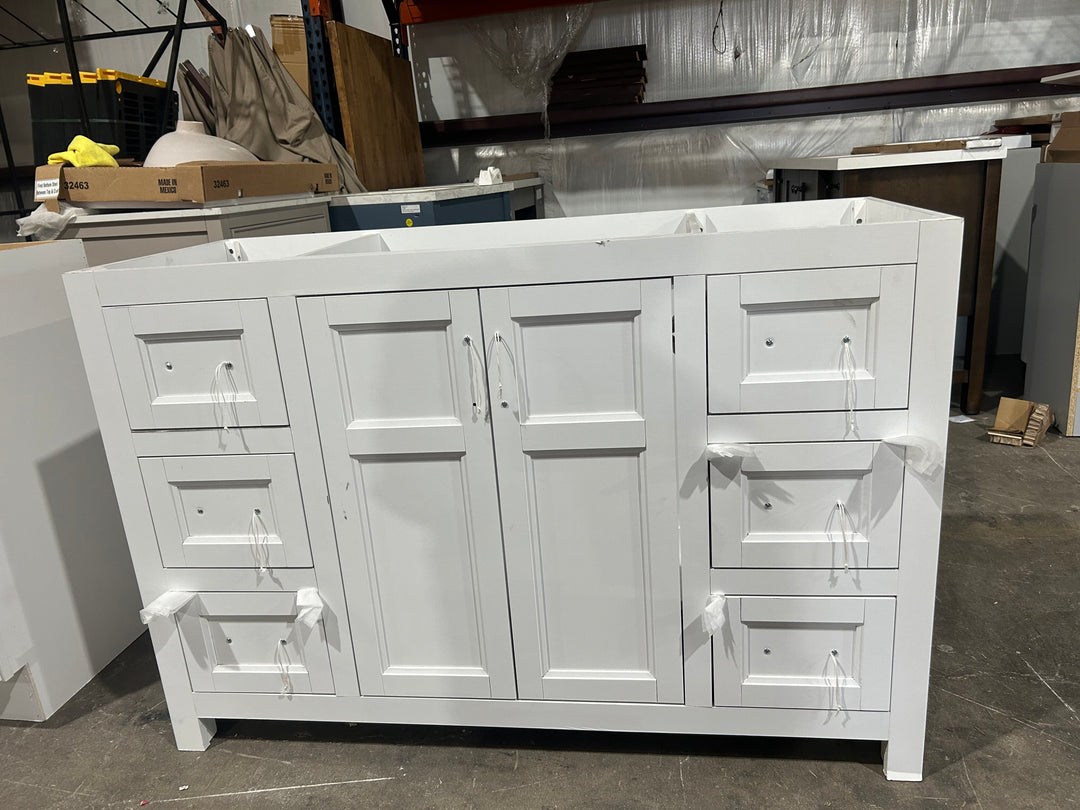 Style Selections Lowry 49-in White Single Sink Bathroom Vanity (No Top) (DAMAGED)