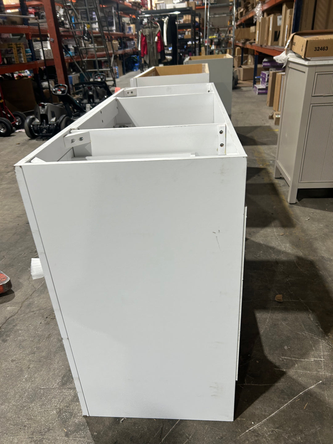 Style Selections Lowry 49-in White Single Sink Bathroom Vanity (No Top) (DAMAGED)