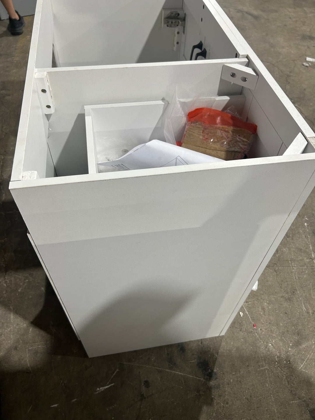 Style Selections Lowry 49-in White Single Sink Bathroom Vanity (No Top) (DAMAGED)