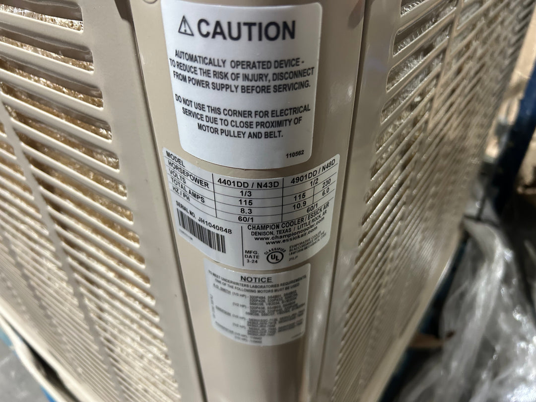 4900 CFM Down-Draft Roof Evaporative Cooler for 1800 sq. ft. (Motor Not Included) (Used)