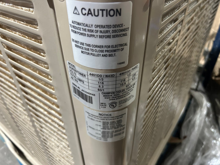 4900 CFM Down-Draft Roof Evaporative Cooler for 1800 sq. ft. (Motor Not Included) (Used)