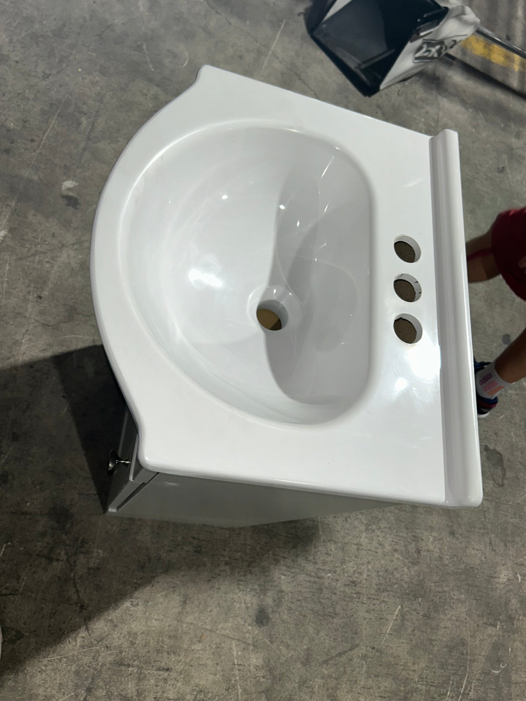 Project Source Euro 18-in Light Gray Single Sink Bathroom Vanity with White Cultured Marble Top (open box)