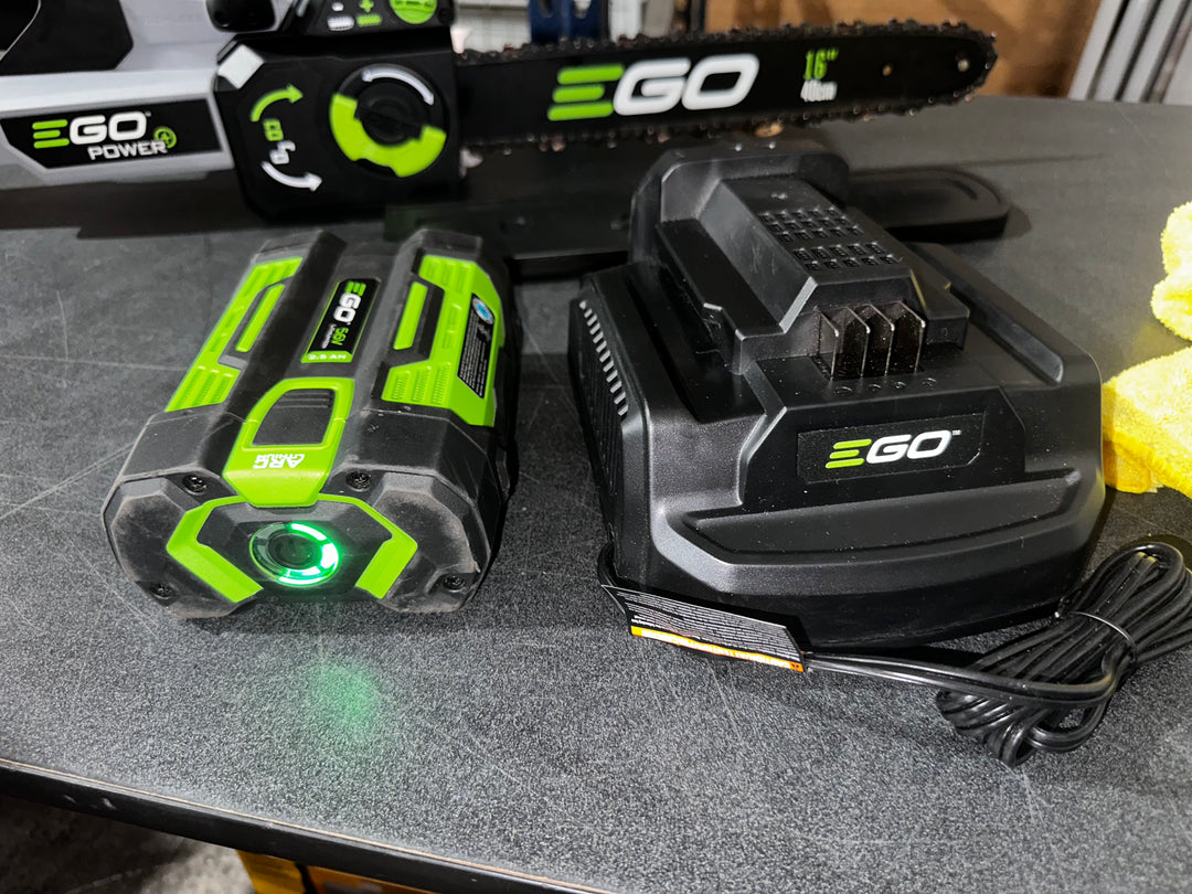 EGO 56-volt 16-in Battery 2.5 Ah Chainsaw (Battery and Charger Included) (used)