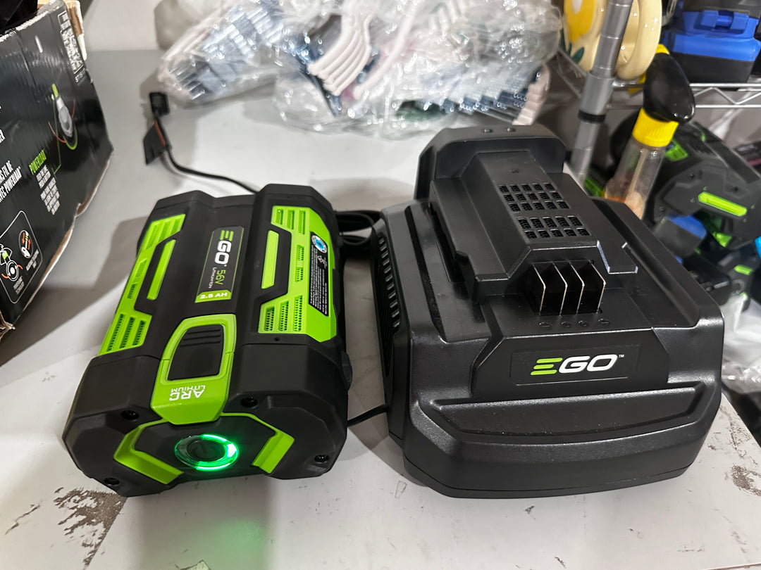 EGO POWERLOAD 56-volt 15-in Split Shaft Battery String Trimmer 2.5 Ah (Battery and Charger Included) (USED)