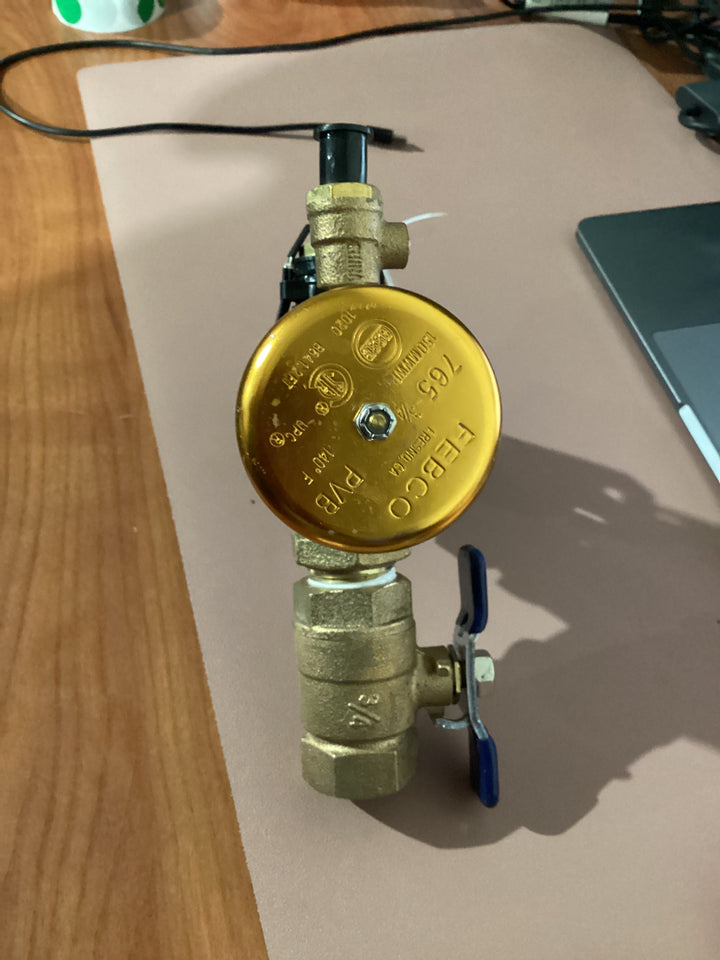 Interruptor de vacío de bronce Febco de 3/4 pulg. FPT pulg. x 3/4 pulg. FPT pulg. (USADO) 