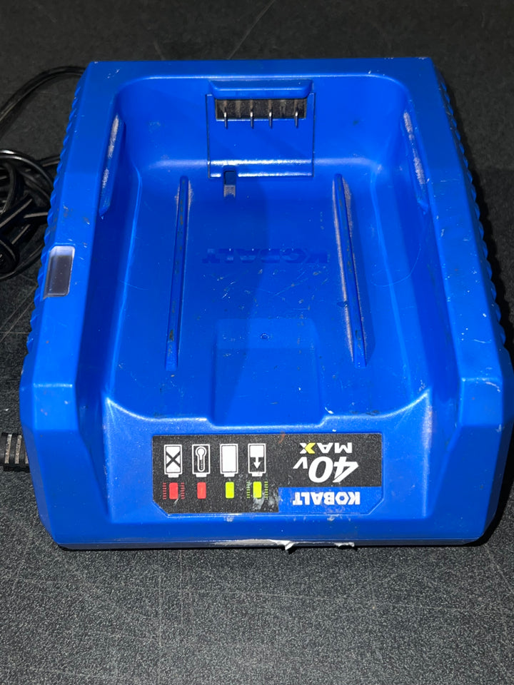 Cargador de batería Kobalt de 40 voltios (caja abierta)