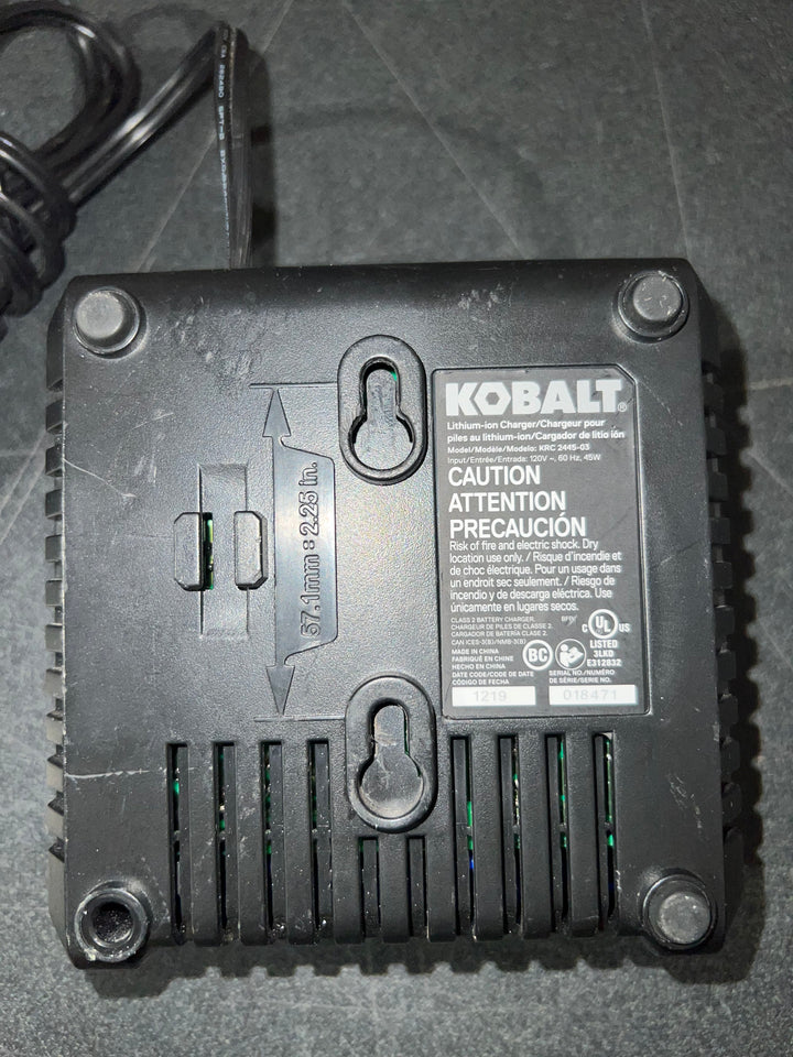 Kobalt KRC 2445-03 Cargador de batería de iones de litio de 24 voltios (caja abierta)