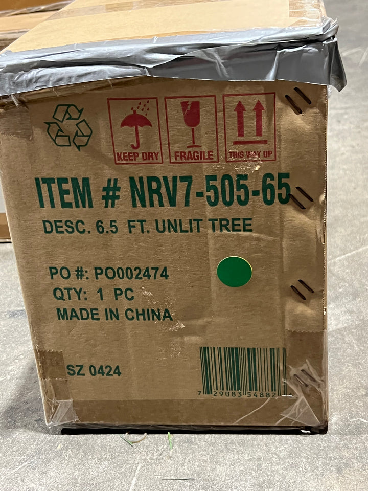 National Tree Company 6.5-ft. North Valley Spruce Pencil Slim Artificial Christmas Tree (Open Box)
