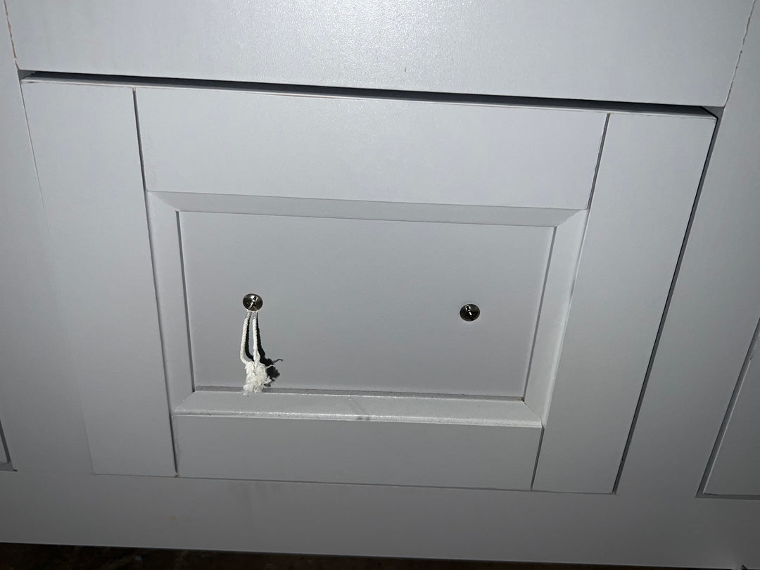 Style Selections Lowry 61-in Light Gray Double Sink Bathroom Vanity with White Acrylic Top (OPEN BOX)