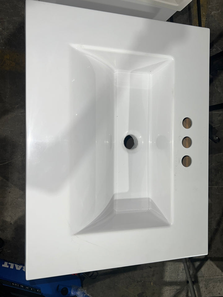 Style Selections Westlake 24-in White Single Sink Bathroom Vanity with White Cultured White Top (Open Box)