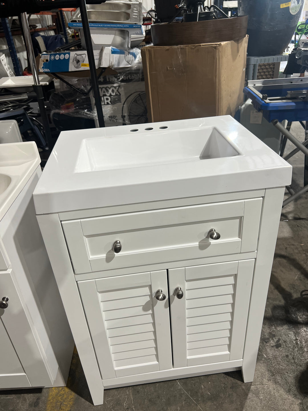 Style Selections Westlake 24-in White Single Sink Bathroom Vanity with White Cultured White Top (Open Box)