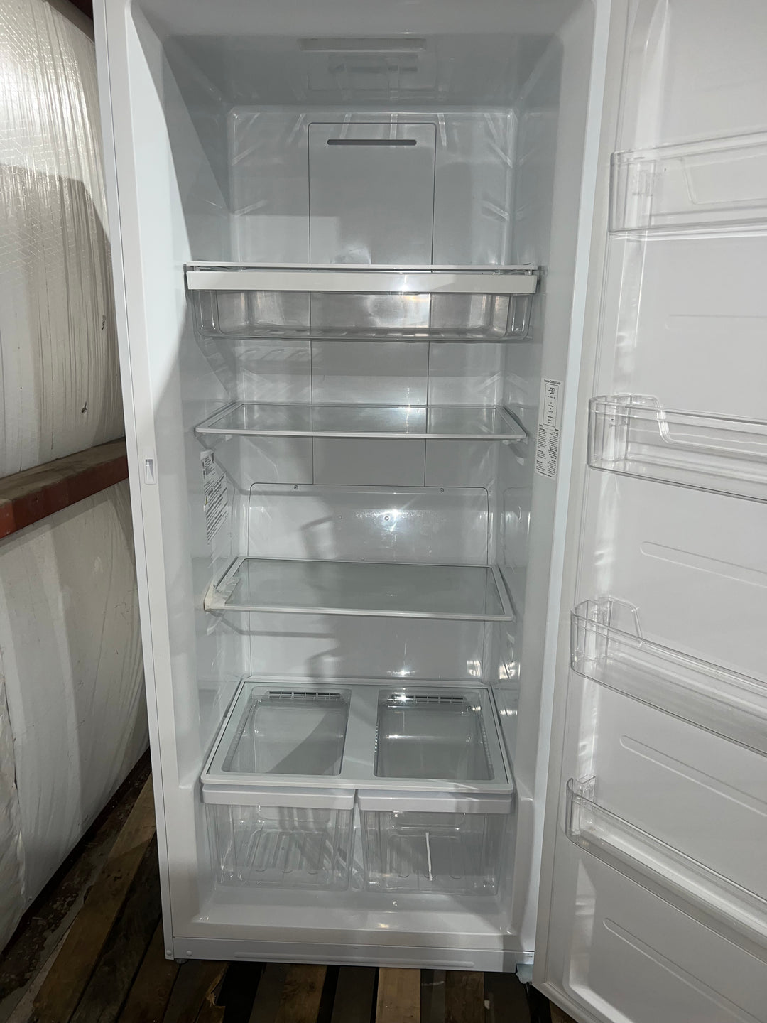 GE Garage Ready 21.3 cu. Ft. Frost Free Defrost Upright Freezer in White