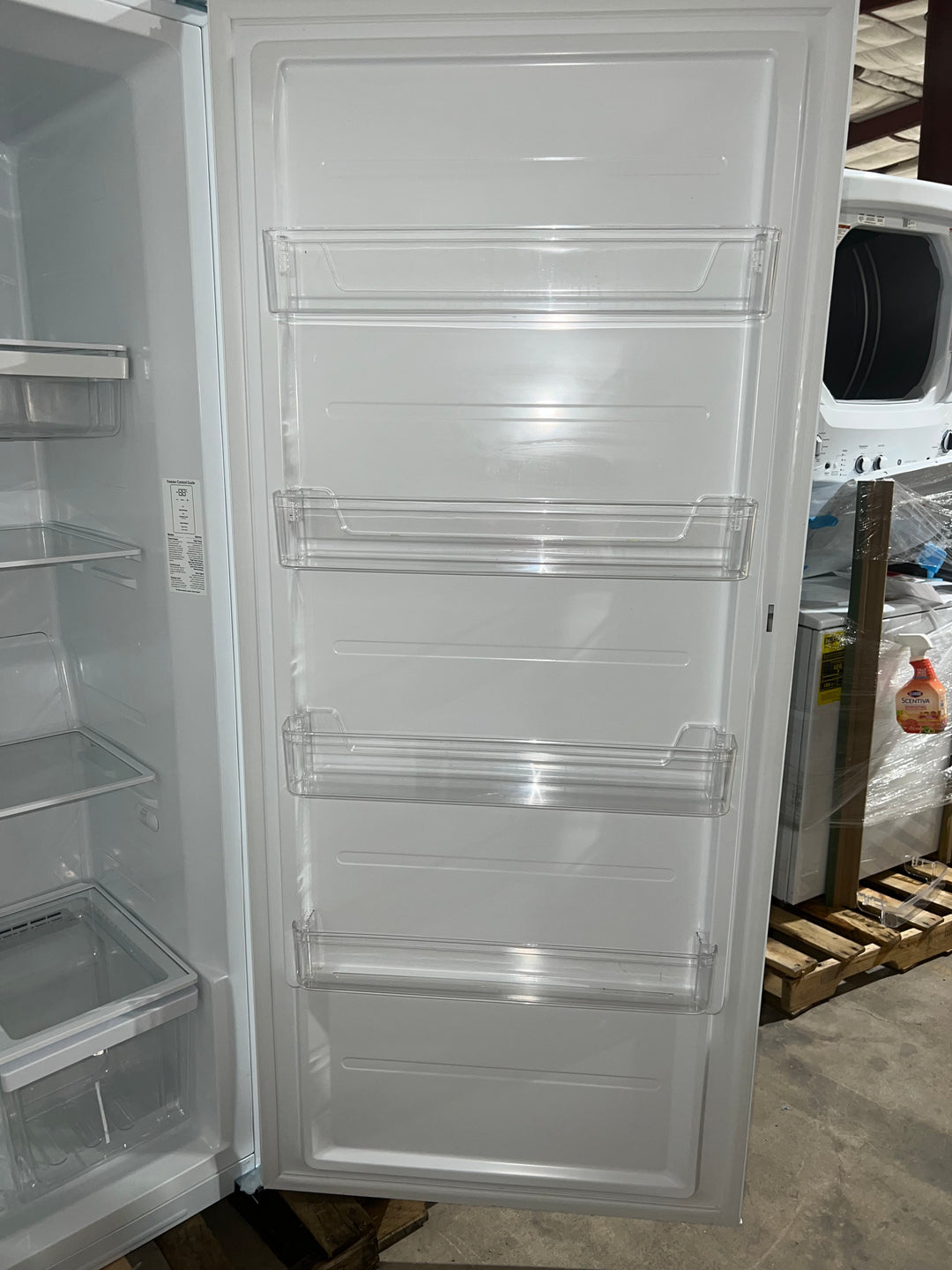 GE Garage Ready 21.3 cu. Ft. Frost Free Defrost Upright Freezer in White