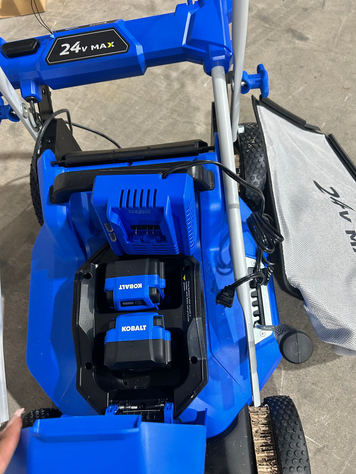 Kobalt 24-volt, 16-in Push Battery Walk Mower with (2) 4 Ah Battery Included (used)