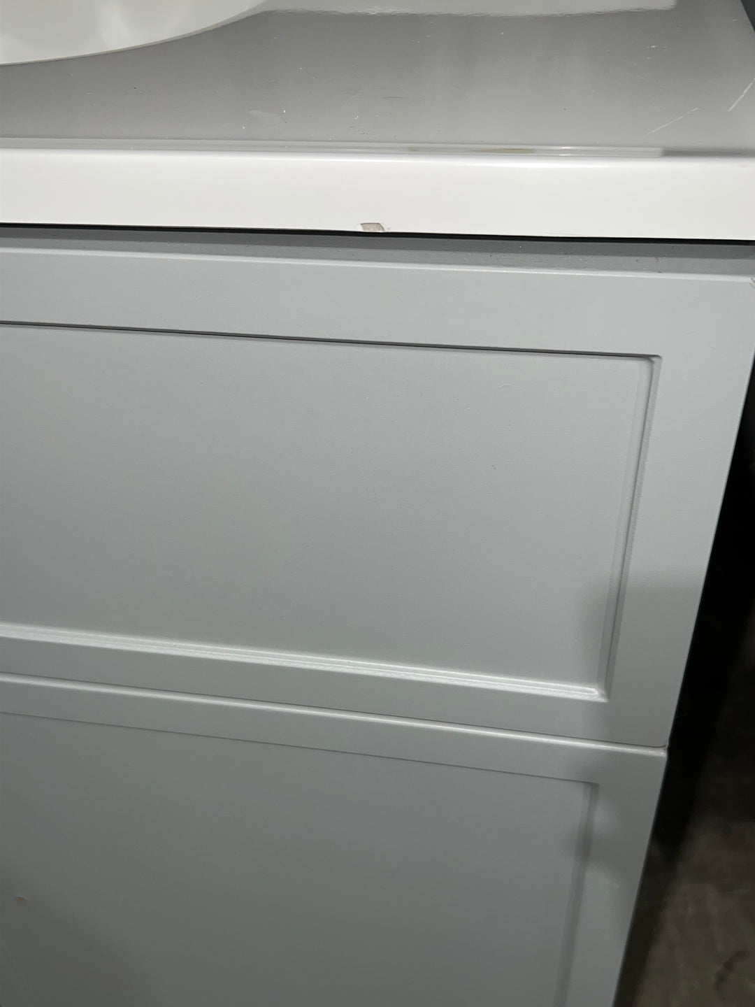 Style Selections Potter 36-in Light Gray Single Sink Bathroom Vanity with White Cultured Marble Top (damaged)