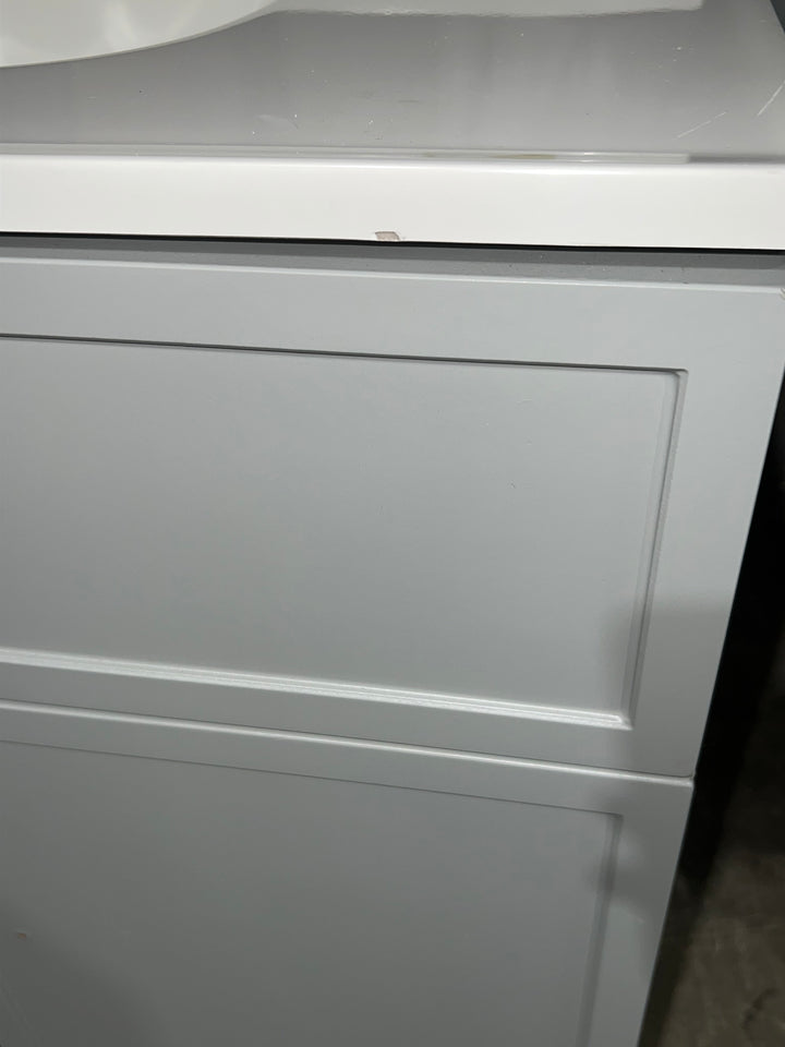 Style Selections Potter 36-in Light Gray Single Sink Bathroom Vanity with White Cultured Marble Top (damaged)