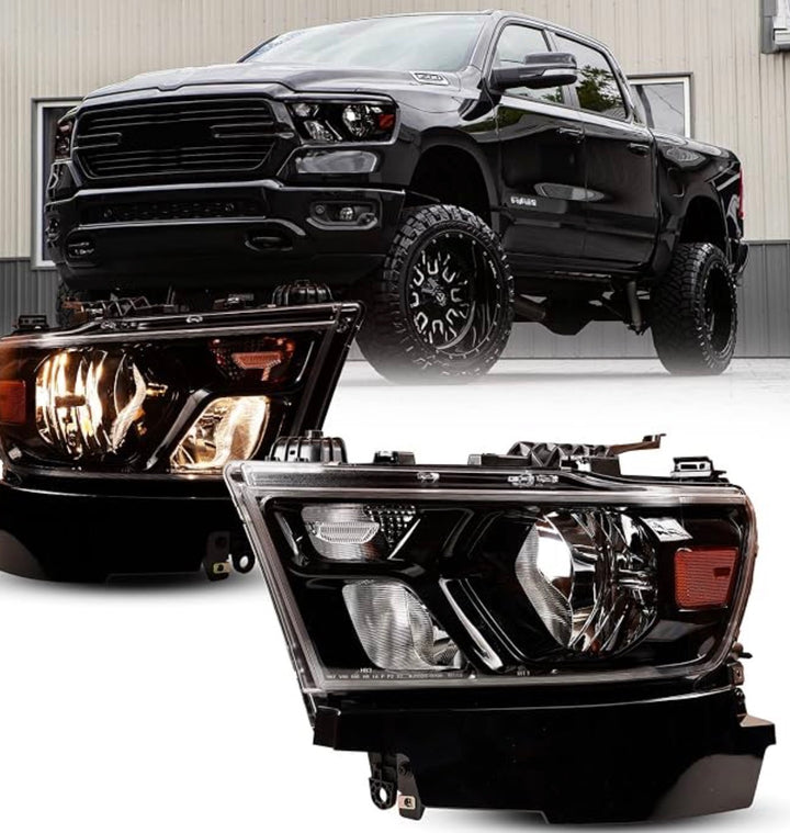 Headlights Assembly for Dodge Ram 1500 2019-2024 (Open Box)