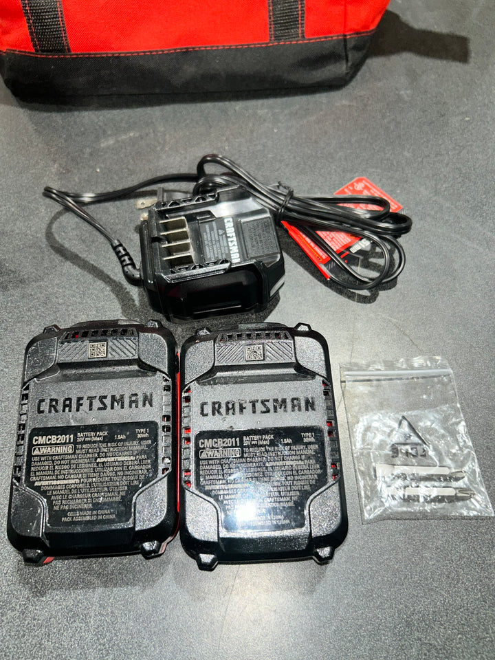 CRAFTSMAN V20 20-volt Max 2-Tool Power Tool Combo Kit with Soft Case (2-Batteries Included and Charger Included) (used) (bare tools)