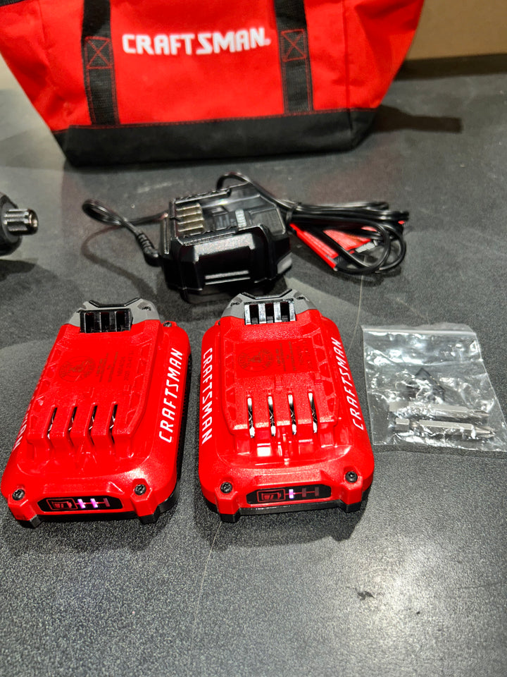 CRAFTSMAN V20 20-volt Max 2-Tool Power Tool Combo Kit with Soft Case (2-Batteries Included and Charger Included) (used) (bare tools)