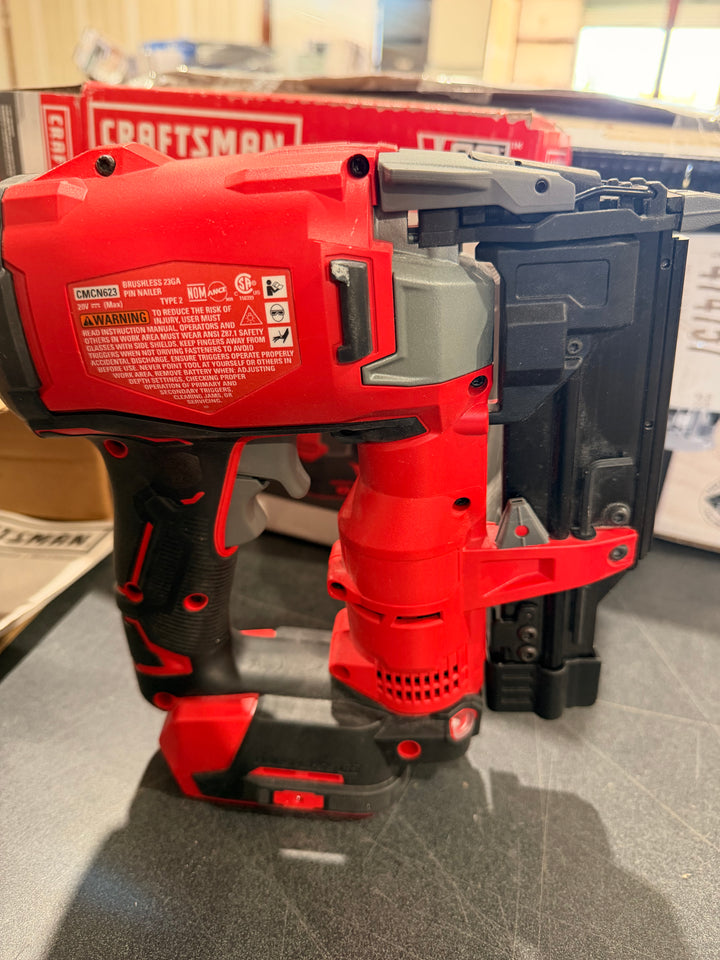 CRAFTSMAN V20 Brushless RP 1-3/8-in 23 -Gauge Cordless Pin Nailer ( Battery Not Included and Charger Not Included ) (Used)
