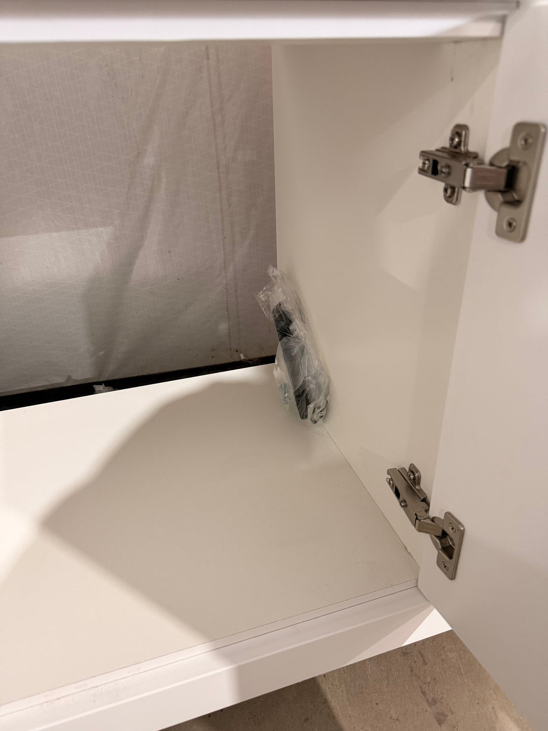 Style Selections Potter 48-in True White Single Sink Bathroom Vanity with White Cultured Marble Top (DAMAGED)