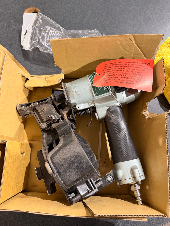 Metabo HPT 1-3/4-in 15 -Degree Pneumatic Coil Roofing Nailer (used)