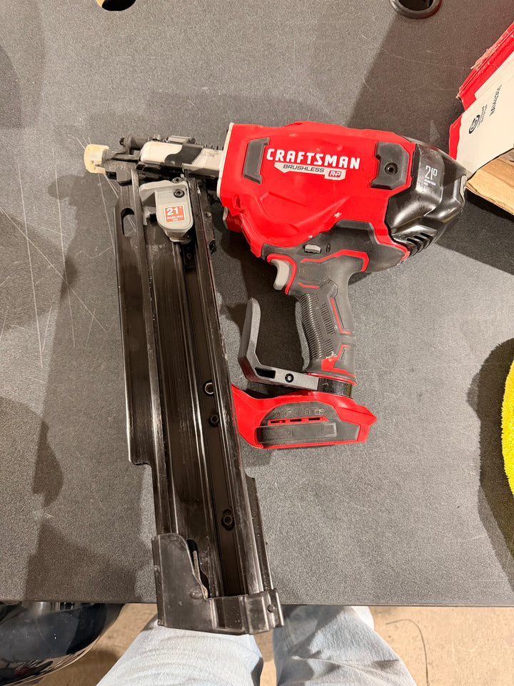 CRAFTSMAN V20 Brushless RP 3-1/4-in 21-Degree Cordless Roundhead Framing Nailer (Battery and Charger Not Included) (Used)