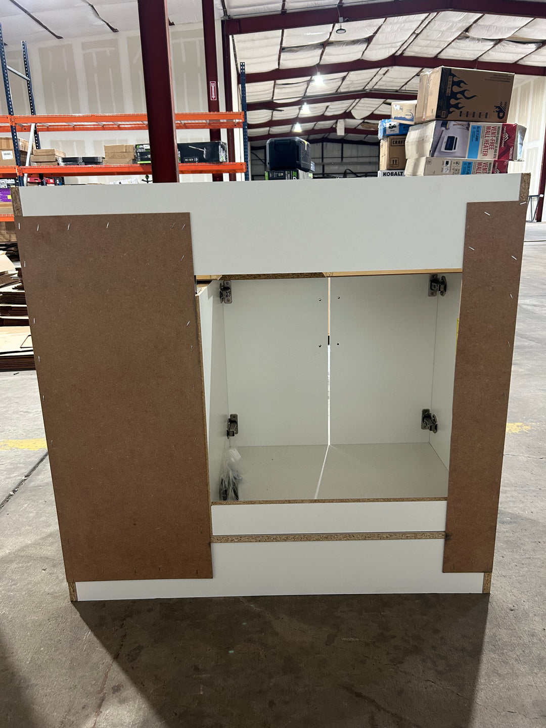 Style Selections Cauley 36-in True White Single sink Bathroom Vanity (DAMAGED) (NO TOP)