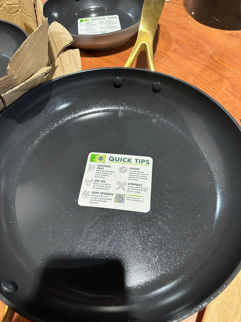 GreenPan Jewel Ultra-Durable Pro Ceramic Non-Stick 3-Piece Fry Pan Set (USED)