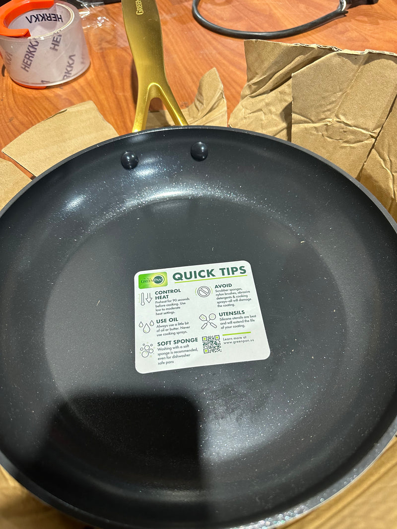 GreenPan Jewel Ultra-Durable Pro Ceramic Non-Stick 3-Piece Fry Pan Set (USED)