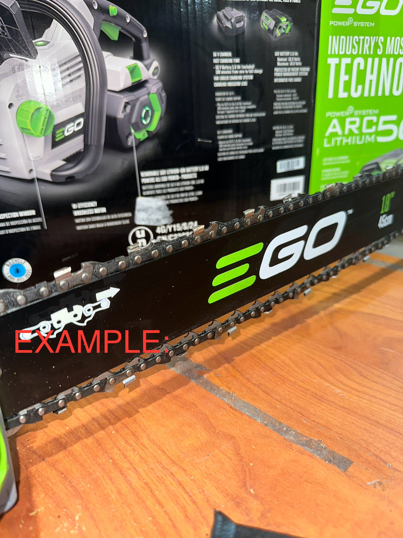 EGO POWER+ 56-volt 18-in Battery 5 Ah Chainsaw (Battery and Charger Included) (used)