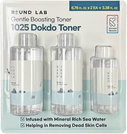 ROUND LAB 1025 Dokdo Toner 3 Set 6.76 Fl. Oz.x2 Each & 3.48 Fl. Oz.