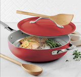 Tramontina 7PC 5-Quart All-In-One Ceramic Non-Stick Pan Red