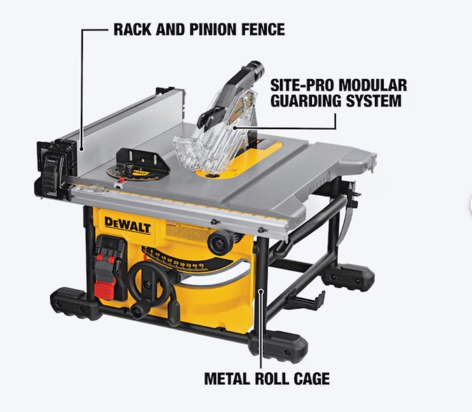 DEWALT 8.25-in 15 -Amp Portable Jobsite Table Saw (OPEN BOX)