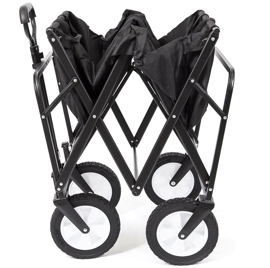 Mac Sports Collapsible Folding Outdoor Utility Wagon, Black (open box)