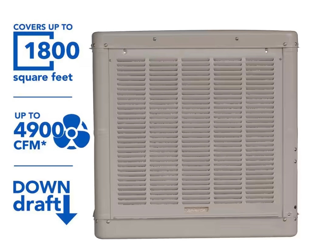 4900 CFM Down-Draft Roof Evaporative Cooler for 1800 sq. ft. (Motor Not Included) (Used)
