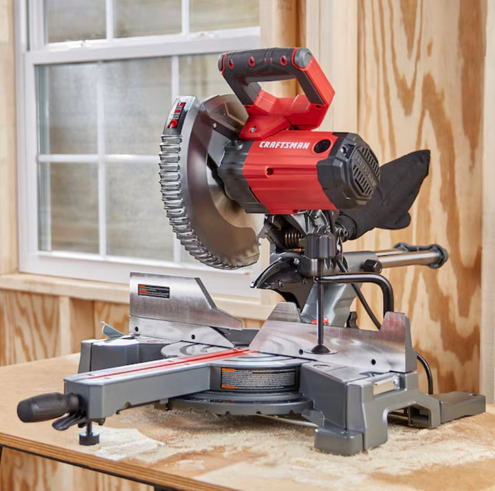 CRAFTSMAN 10-in 15-Amp Single Bevel Sliding Corded Miter Saw (open box)