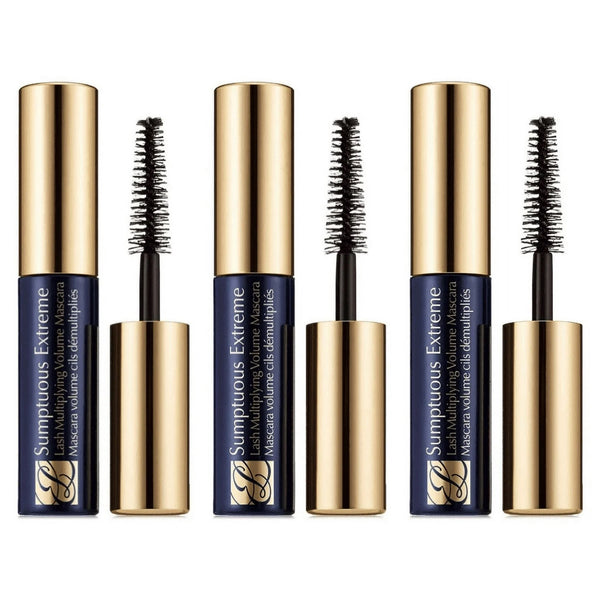 Estee Lauder 3-pack Estee Lauder Sumptuous Extreme Lash Multiplying Volume Mascara 01 Extreme Black, travel size x 3