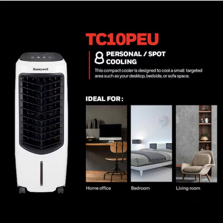 Honeywell 194-CFM 3-Speed Indoor Portable Evaporative Cooler for 100-sq ft (Motor Included) (OPEN BOX)
