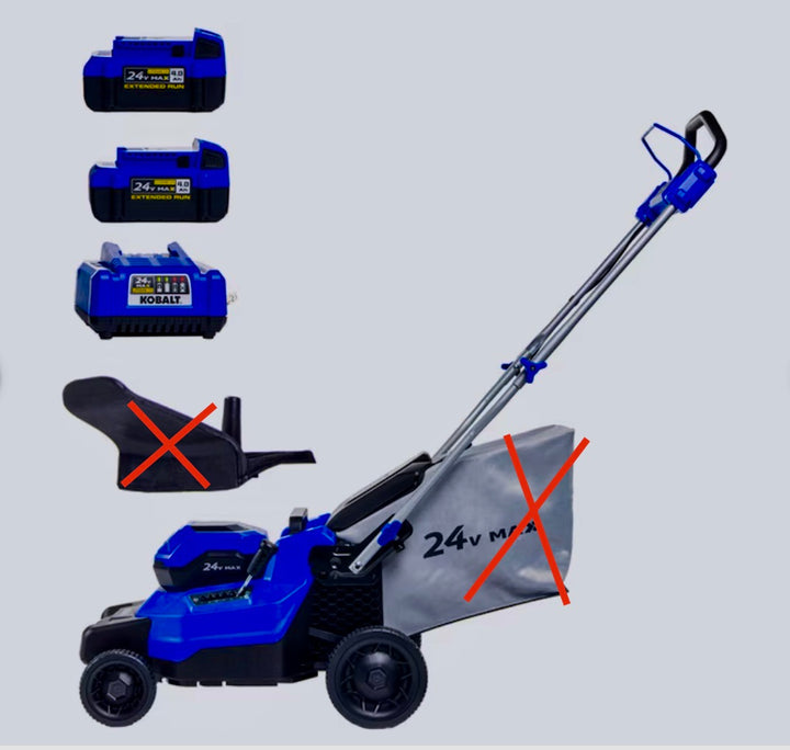 Kobalt 24-volt, 16-in Push Battery Walk Mower with (2) 4 Ah Battery Included (USED)