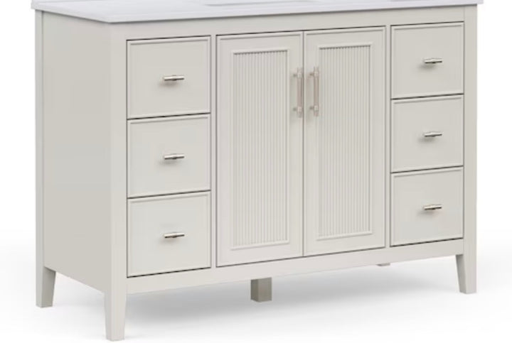 Style Selections Alaia 48-in Muse Gray Undermount Single Sink Bathroom Vanity (NO TOP) (OPEN BOX)