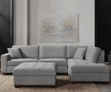 Miles Fabric Sectional with Ottoman